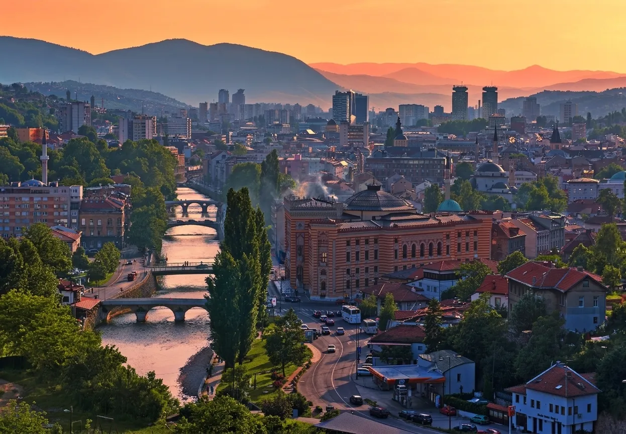 Panoramic view of Sarajevo